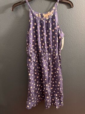 Cat & Jack Navy Dress with White Dot Print